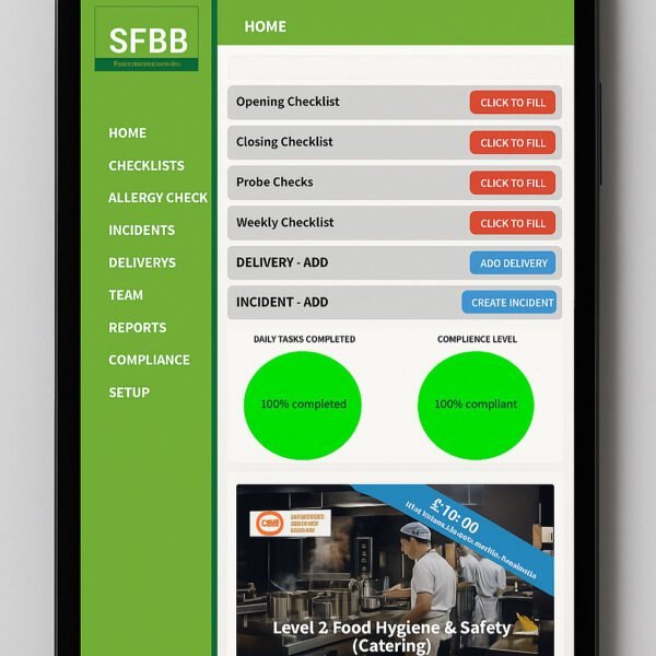 SFBB Pro Food Safety App Subscription